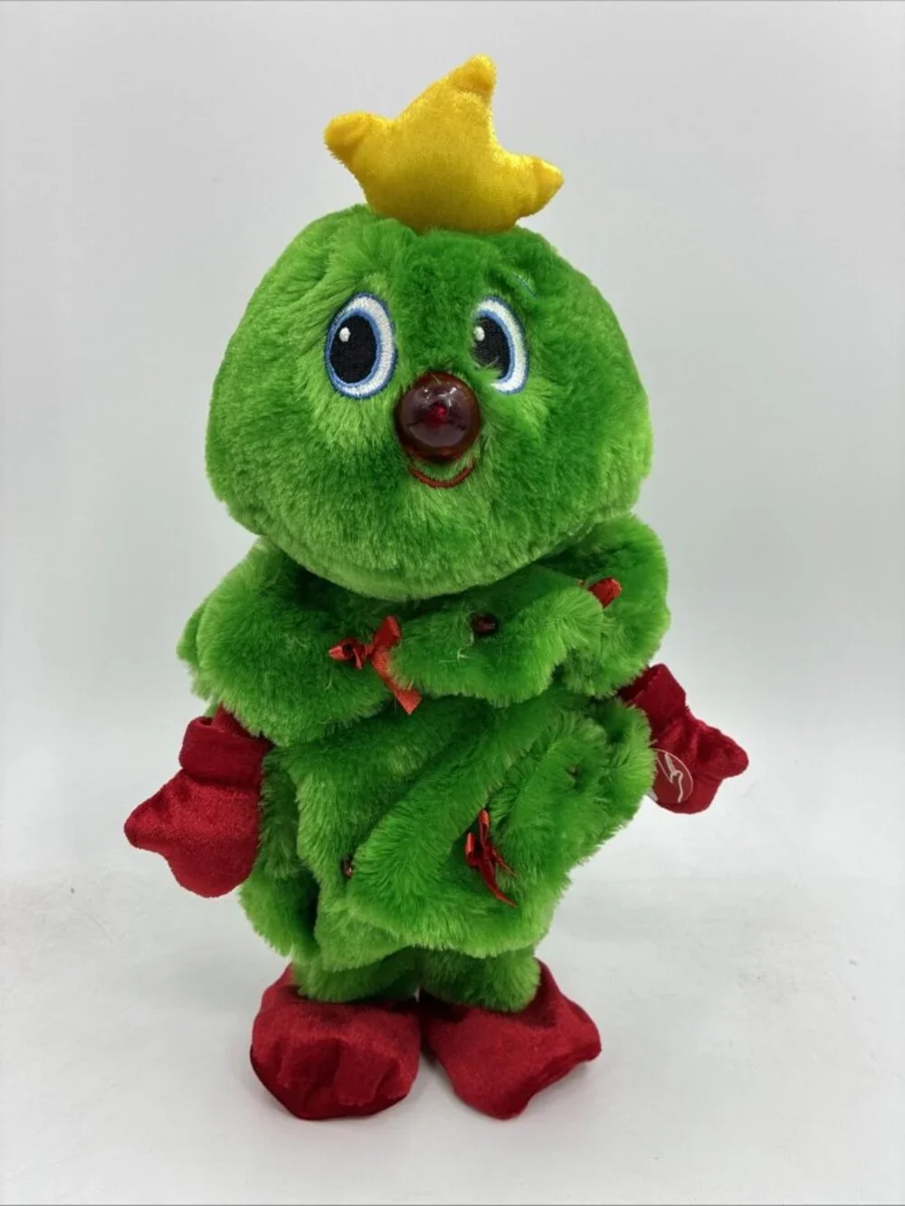 Dan Dee Collectors Choice Animated Christmas Tree Plush Toy Light Up Nose